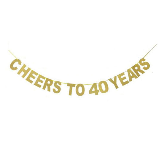 Cheers to 40 Years Banner - Party Supplies in Canada