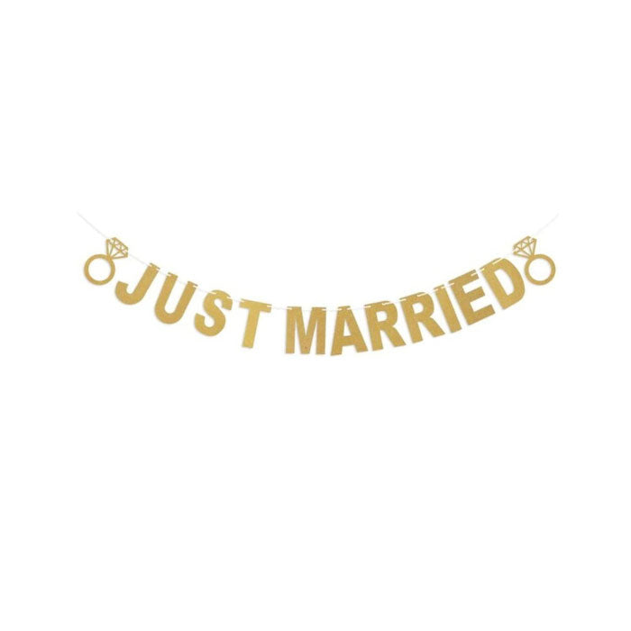 Just Married Banner for Weddings - Party Supplies in Canada