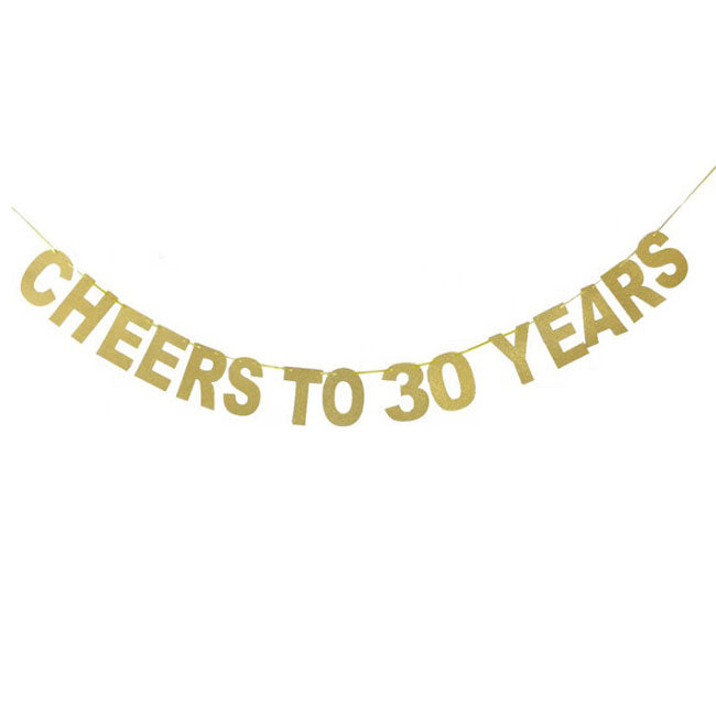 Cheers to 30 Years Banner - Party Supplies in Canada