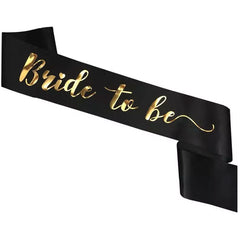 Black Bride to Be Sash for Bachelorette Parties - Party Supplies in Canada