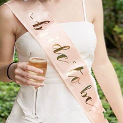 Rose Gold Bride to Be Sash for Bachelorette Parties - Party Supplies in Canada