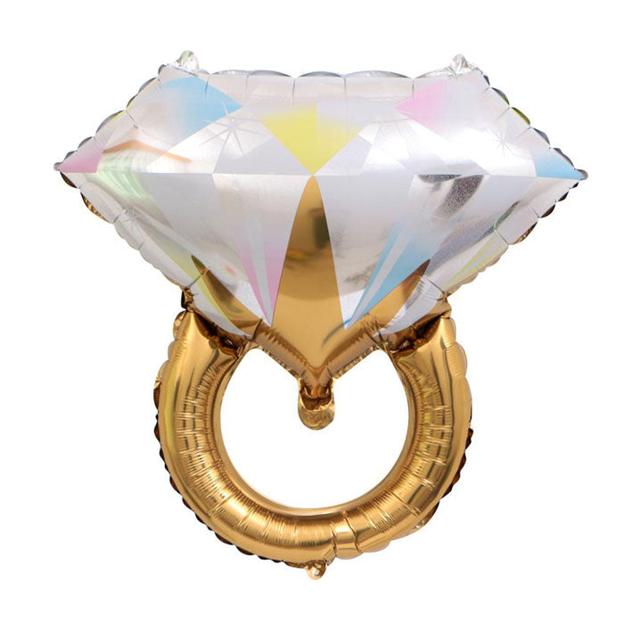 Mini Gold Metallic Diamond Ring Balloon - Party Supplies in Canada