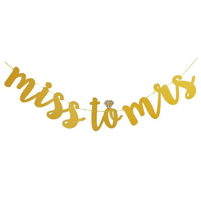 Cursive Miss to Mrs Banner - Party Supplies in Canada