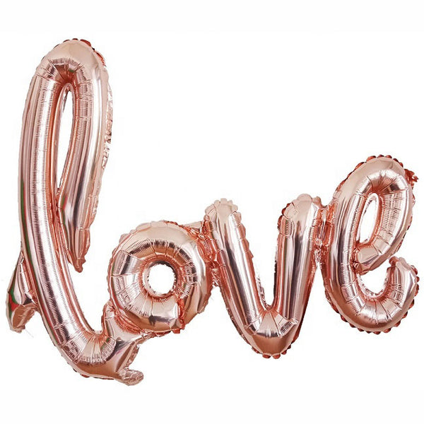 Rose Gold Script Love Balloon - Party Supplies in Canada