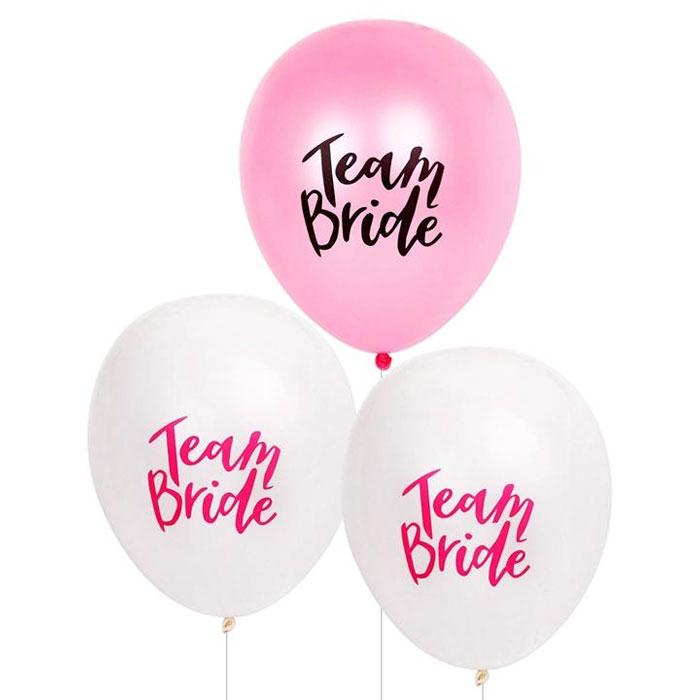 Pink & White Inflated Team Bride Balloons for Bachelorette Parties - Party Supplies in Canada